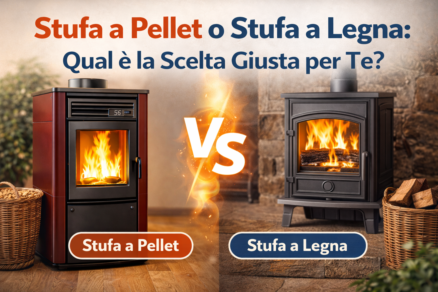 Stufa a Pellet o Stufa a Legna: Qual è la Scelta Giusta per Te?