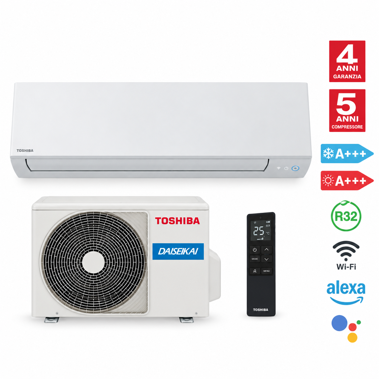 TOSHIBA Set Serie Shorai Edge White 22000 BTU