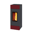 Stufa a Pellet Caminetti Montegrappa NX10 EVO2 TILE EVO Bordeaux Lucido ad Aria Calda Ventilata 10 kW